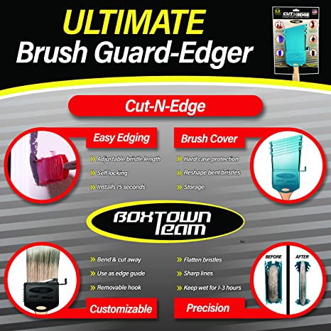 Cut-N-Edge : Ultimate Paint Brush Edger and Guard + Brush.